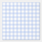 Soft Blue Gingham Check Wallpaper Tapete (Vorderseite)