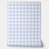 Soft Blue Gingham Check Wallpaper Tapete (Abrollen)