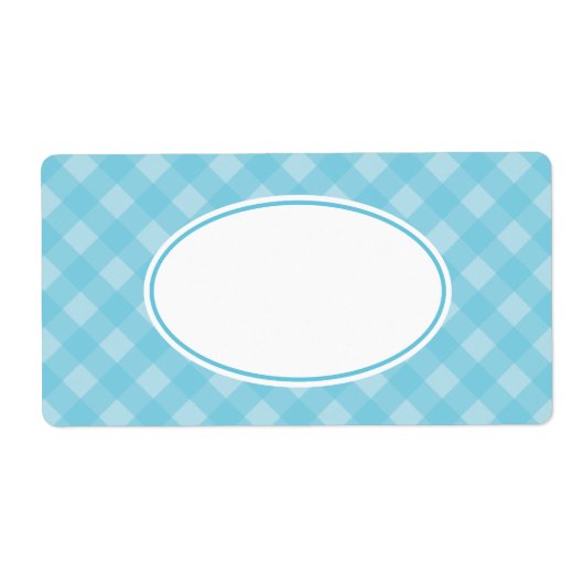 Soft Blue Gingham Labels (Vorne)