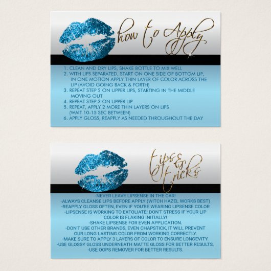 Soft Blue Glitzer Lips - Anwenden (Vorne & Hinten)