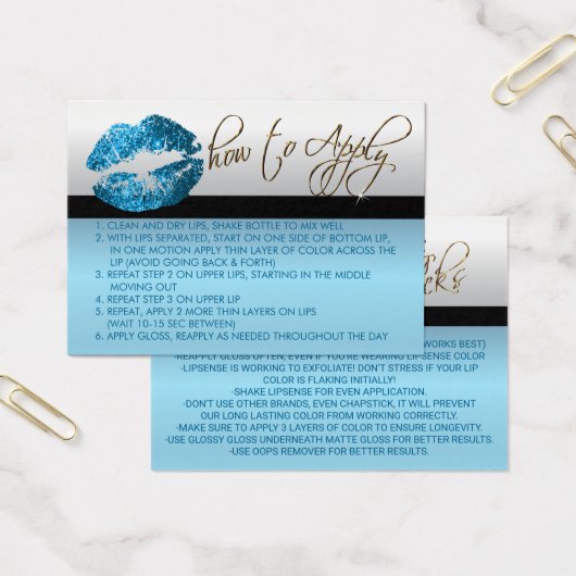 Soft Blue Glitzer Lips - Anwenden (Büro)