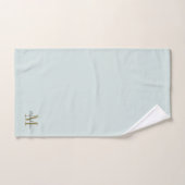 Soft Blue Gold Initial und Name Personalisiert Badhandtuch Set (Handtuch)