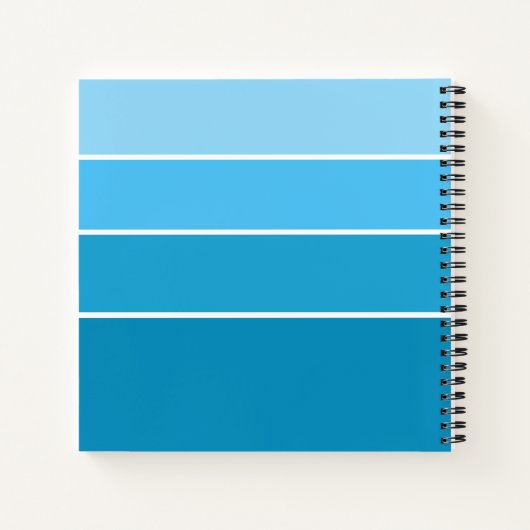 Soft Blue Gradient Zeichnend Notebook Notizblock (Rückseite)