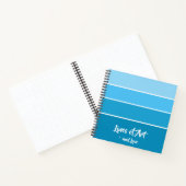 Soft Blue Gradient Zeichnend Notebook Notizblock (Innenseite)