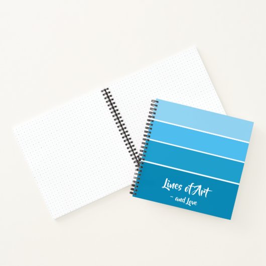 Soft Blue Gradient Zeichnend Notebook Notizblock (Innenseite)