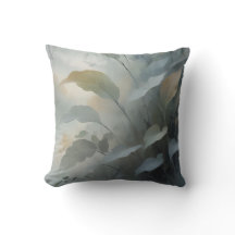 Soft Blue Gray Misty Forest Blätter