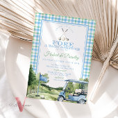 Soft Blue Green PAR T-SHIRT Golf Baby Dusche laden Einladung