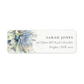 Soft Blue Green Succulent Floral Botanical Address (Vorne)