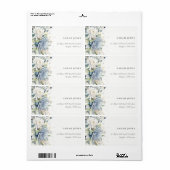 Soft Blue Green Succulent Floral Botanical Address (Vorne)