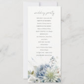 Soft Blue Green Succulent Floral Wedding Program Einladung (Rückseite)