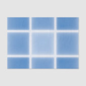 Soft Blue Grid Tile Pattern Seidenpapier (Vorderseite)