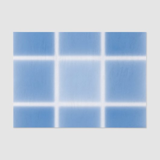 Soft Blue Grid Tile Pattern Seidenpapier (Vorderseite)