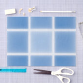 Soft Blue Grid Tile Pattern Seidenpapier (Handwerk)