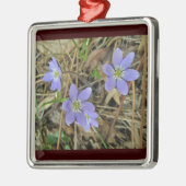Soft Blue Hepatica Wildblume Ornament (Links)