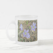 Soft Blue Hepatica Wildblume Serie Mattglastasse (Links)