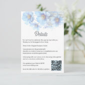 Soft Blue Himalayan Poppy Flower Garden Wedding Begleitkarte (Stehend Vorderseite)
