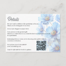 Soft Blue Himalayan Poppy Flower Garden Wedding Begleitkarte