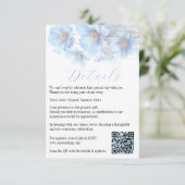 Soft Blue Himalayan Poppy Flower Garden Wedding Begleitkarte (Stehend Vorderseite)