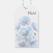 Soft Blue Himalayan Poppy Flower Garden Wedding  Geschenkanhänger (Rückseite)