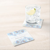 Soft Blue Himalayan Poppy Flower Garden Wedding Rechteckiger Pappuntersetzer (Vor Ort)