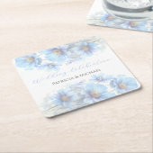 Soft Blue Himalayan Poppy Flower Garden Wedding Rechteckiger Pappuntersetzer (angewinkelt)