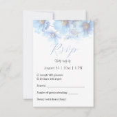 Soft Blue Himalayan Poppy Flower Garden Wedding RSVP Karte (Vorderseite)