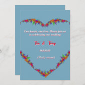 Soft Blue Hochzeitseinladung Einladung (Vorne/Hinten)