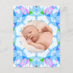 Soft Blue Hübsch Pastels Custom Foto Mother Day Postkarte