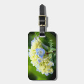 Soft Blue Hydrangea Blume Personalisiert Gepäckanhänger (Vorderseite vertikal)