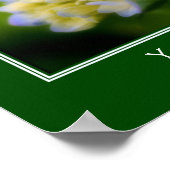 Soft Blue Hydrangea Blume Personalisiert Poster (Ecke)