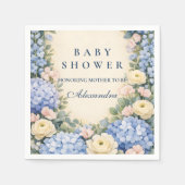 Soft Blue Hydrangea Elegance Baby Shower Serviette (Vorderseite)