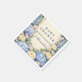 Soft Blue Hydrangea Elegance Baby Shower Serviette (Ecke)