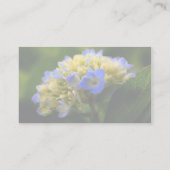 Soft Blue Hydrangea Floral Business Card Visitenkarte (Rückseite)