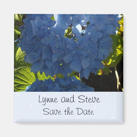 Soft Blue Hydrangea Save the Date Magnet (Vorne)