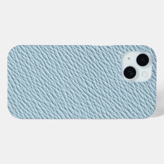 Soft Blue Leather Textiles Case (Rückseite (Horizontal))