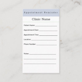 Soft Blue Minimal Appointment Card Terminkarte