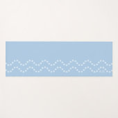 Soft Blue Minimal Dotted Wavy Lines With Initials Yogamatte (Vorderseite (Horizontal))