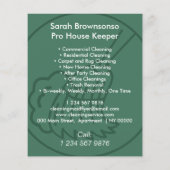 Soft Blue Minimal Zuhause Cleaning House Keeper Flyer (Hinten)