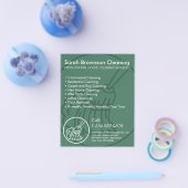 Soft Blue Minimal Zuhause Cleaning House Keeper Flyer (Einzeln)
