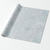 Soft Blue Modern Watercolor Abstrakter Schnee Geschenkpapier (Ungerollt)