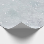 Soft Blue Modern Watercolor Abstrakter Schnee Geschenkpapier (Ecke)