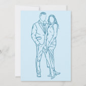 Soft Blue on Blue Couple Wedding Invitation Einladung (Rückseite)