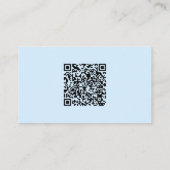 Soft Blue Orange Bold Name QR Code Scan Portfolio Visitenkarte (Rückseite)