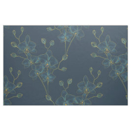 Soft Blue Orchid Fabric Stoff