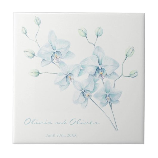 Soft Blue Orchid Fliese (Vorderseite)