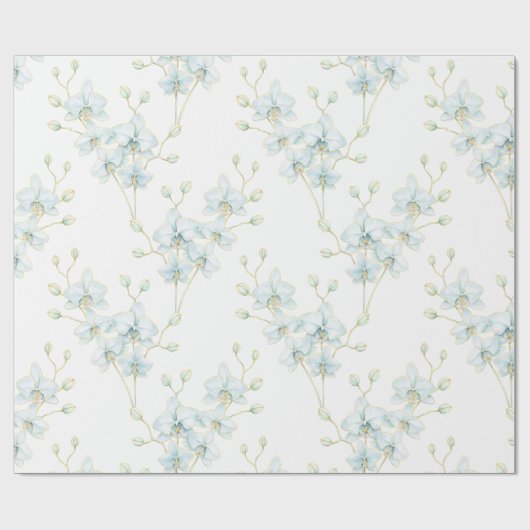 Soft Blue Orchid Geschenkpapier (Flach)