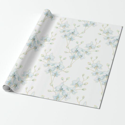 Soft Blue Orchid Geschenkpapier (Ungerollt)