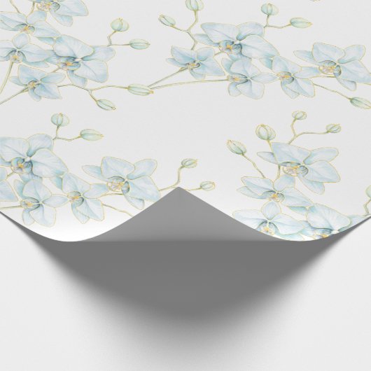 Soft Blue Orchid Geschenkpapier (Ecke)