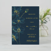 Soft Blue Orchid Morgens Folieneinladung (Stehend vorne)