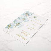 Soft Blue Orchid Morgens Folieneinladung (Gedreht)